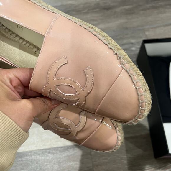 Chanel Pale Pink Nude Espadrilles Size 37 - Picture 5 of 11